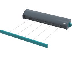 Uittrekbare Waslijn - Wand Waslijn - Kleding Drogen - Ruimtebesparend Ontwerp - 20 Meter Droogruimte - Grijs