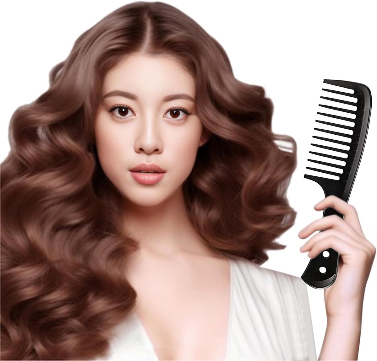Brede Tandkam - Krullenkam Ontklitter - Haar Stylen - Zonder Kroezen - 20cm Lengte