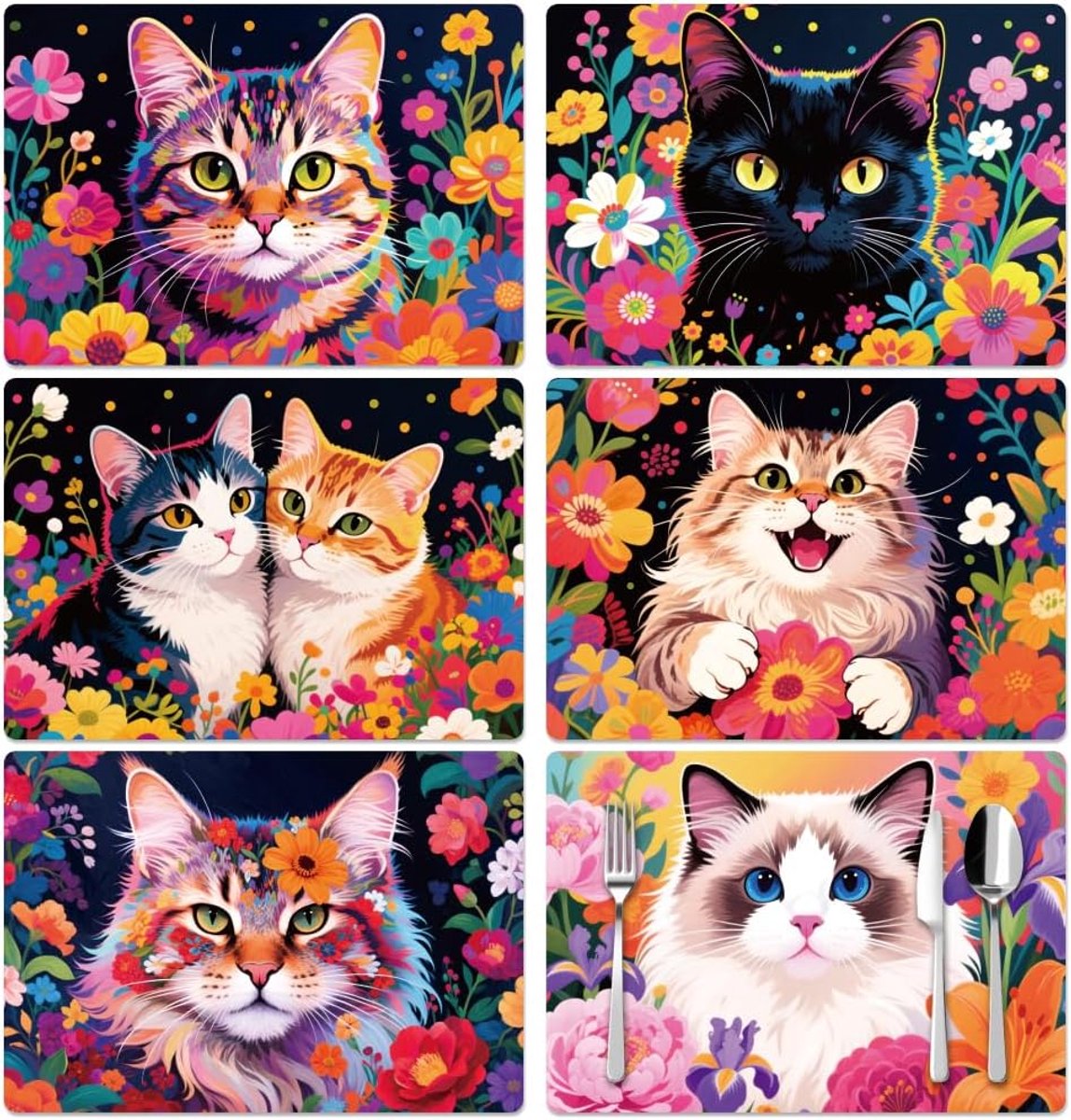 Set Placemats - Tafeldecoratie - Keuken Eettafel - Waterdicht Afwasbaar - 30 x 43 cm