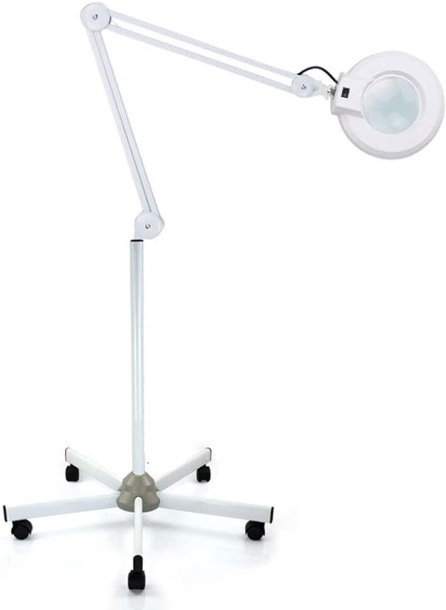 Vergrootlamp Salon - Cosmetica Lamp - Gedetailleerd Werk - 5x Vergroting - 34 x 81 cm - Wit