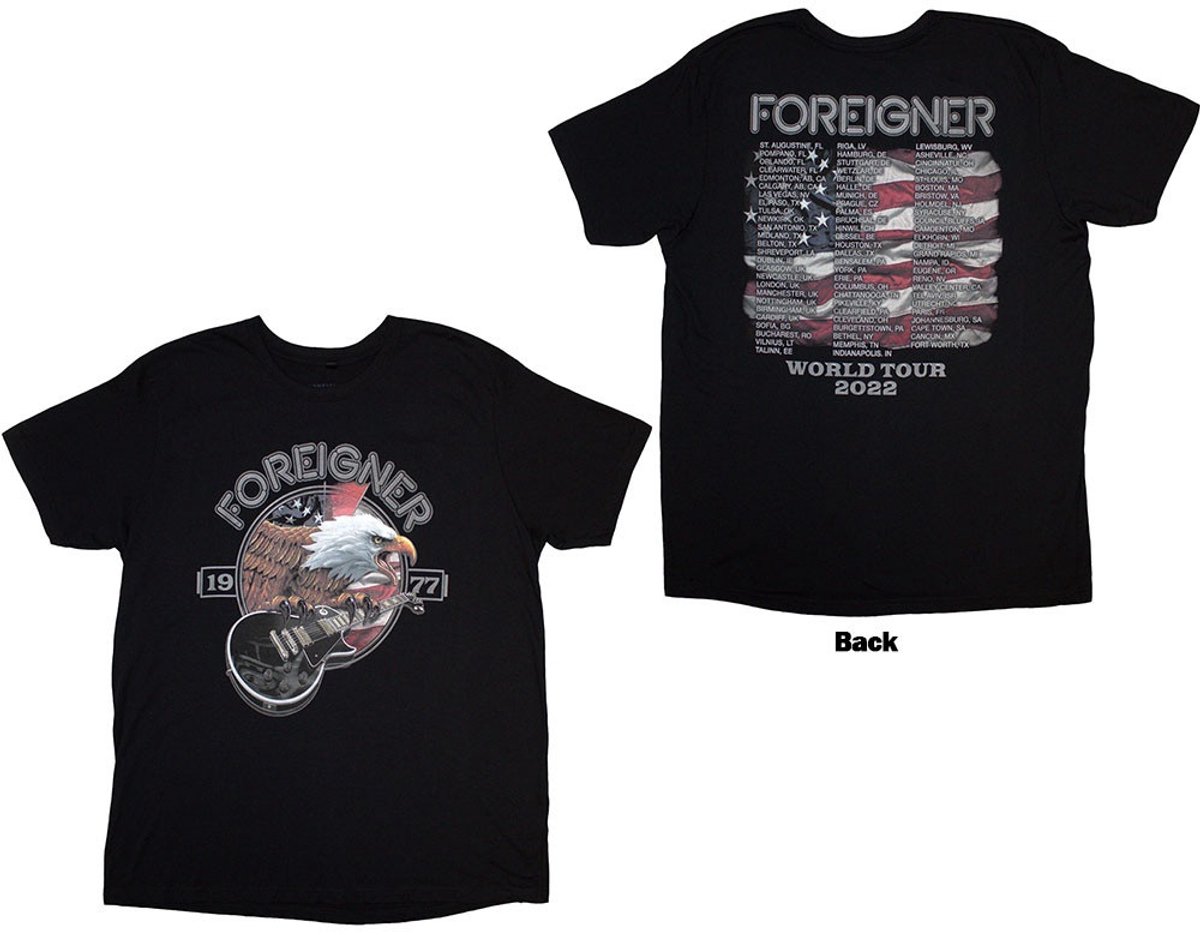 Foreigner - Eagle Heren Tshirt - M - Zwart