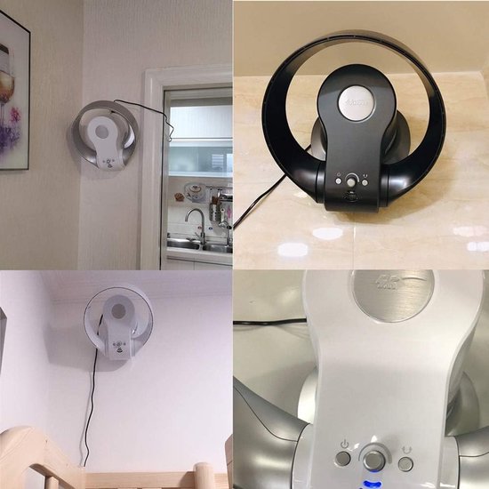 Bladloze Muurventilator - Wandmontage Ventilator - Frisse Lucht - 180° Kantelbaar - Stil 26W - Zilver — afbeelding 2