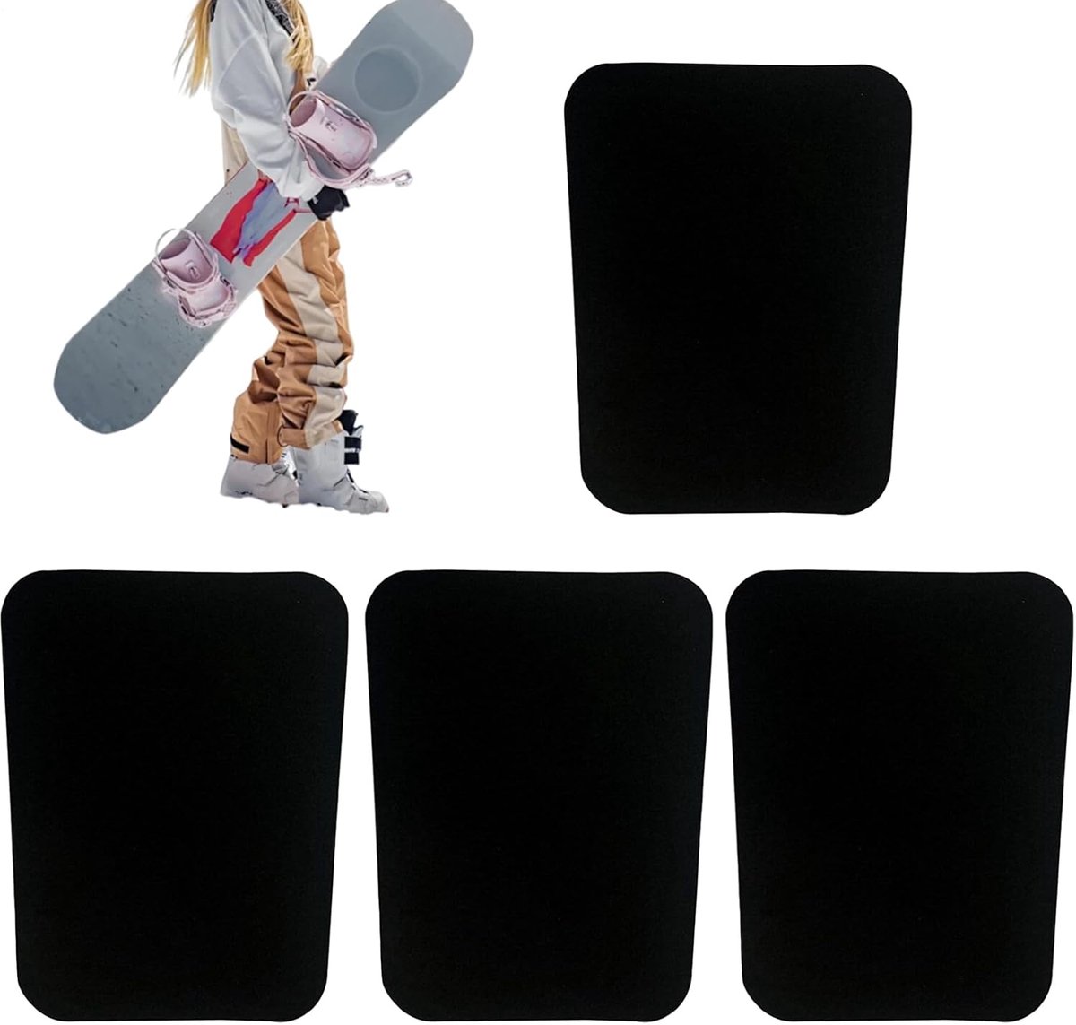 Ski Scheenbeschermers - Sneeuwsport Bescherming - Winter Sporten - Aanpasbare Pasvorm - Compact Ontwerp - 4 Stuks