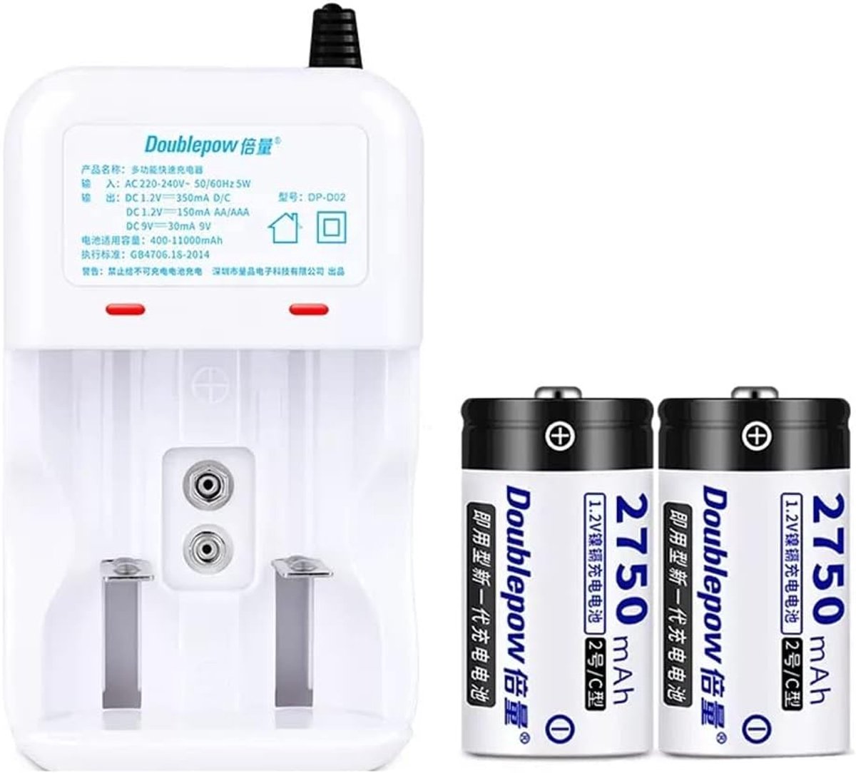 Oplaadbare Batterijen - Medium Batterijen - Apparaten Voeden - Lage Zelfontlading - Type C
