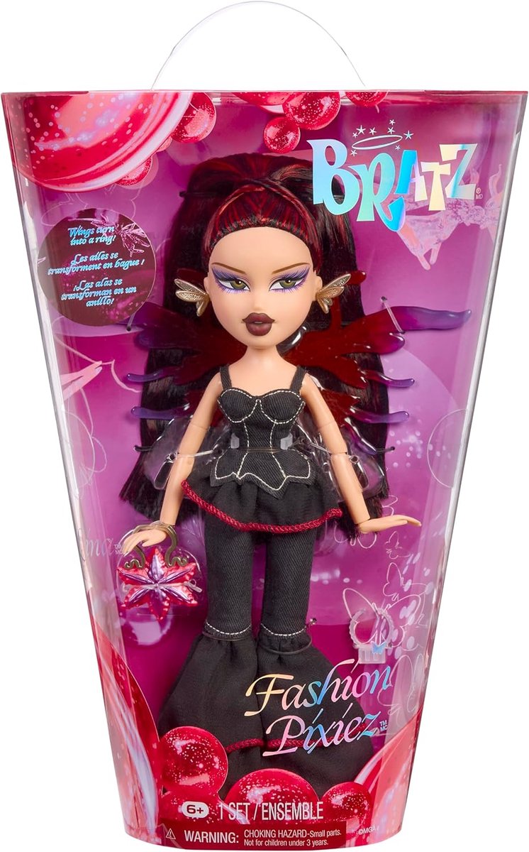 Mode Pop - Verzamelpop Fantasie - Spelen en Stylen - Vleugels als Ring - 11.5 Inch - Lina Rood