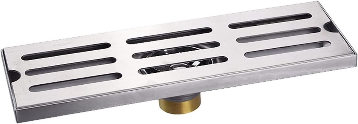 Doucheafvoer Lineair - Vloergoot RVS - Snel Afvoeren Water - Inclusief Haarfilter - 70 cm Lengte - Geborsteld Staal