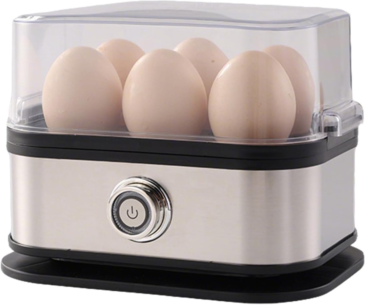Eierkoker Keukenapparaat Ontbijt Lunch Automatische Uitschakeling 6 Eieren Zwart