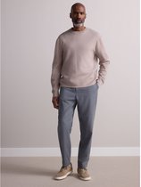 Next - Heren - Formele broek met elastische tailleband en rijke textuur van wol - Grijs