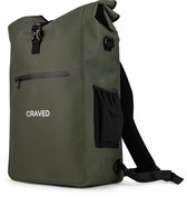 Craved Fietstas simple 3 en 1 Transit - 28L - Adapté aux E-Bikes - Vert olive - Étanche - Met schouderband - Compartiment pour ordinateur portable