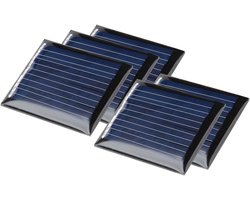 5-cellige polykristallijne silicium mini-zonnepaneelmodule voor het opwekken van zonne-energie, kleine zonnecellen, geschikt voor lichtgewicht speelgoedladers, 55 x 60 mm, 3V, 0,45W, 150mA