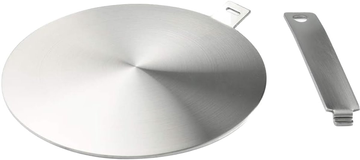 Warmteverspreider Plaat Inductie Adapter Gelijkmatig Koken Afneembaar Handvat 14cm Diameter Koffie