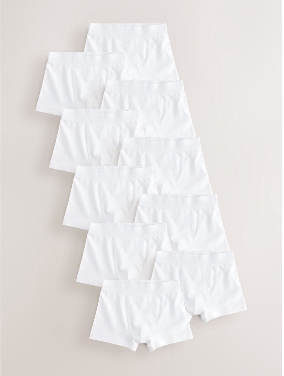 Next - Jongens - Set van 10 boxershorts - Wit