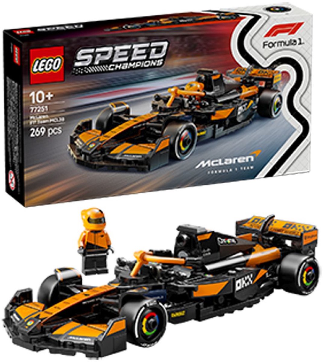 LEGO Speed Champions McLaren F1 Team MCL38 racewagen Set - 77251 — afbeelding 21