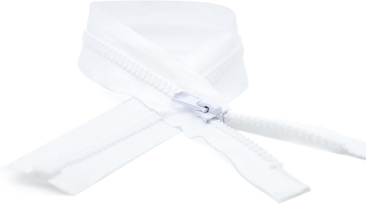 Ritssluiting Set - Naai Ritsen - Kleding Reparatie - Open Einde Stijl - Nummer Vijf - Wit