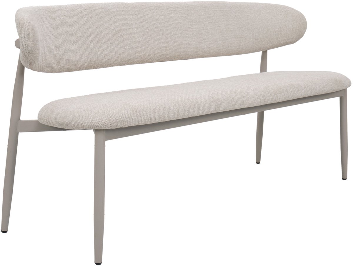 Giga Meubel Eetkamerbank Alexia - Beige/Beige - 160x55x77cm