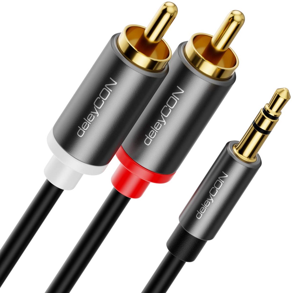 Audio Kabel - Jack RCA - Muziek Streamen - Flexibele Aansluiting - 6 Meter - Zwart