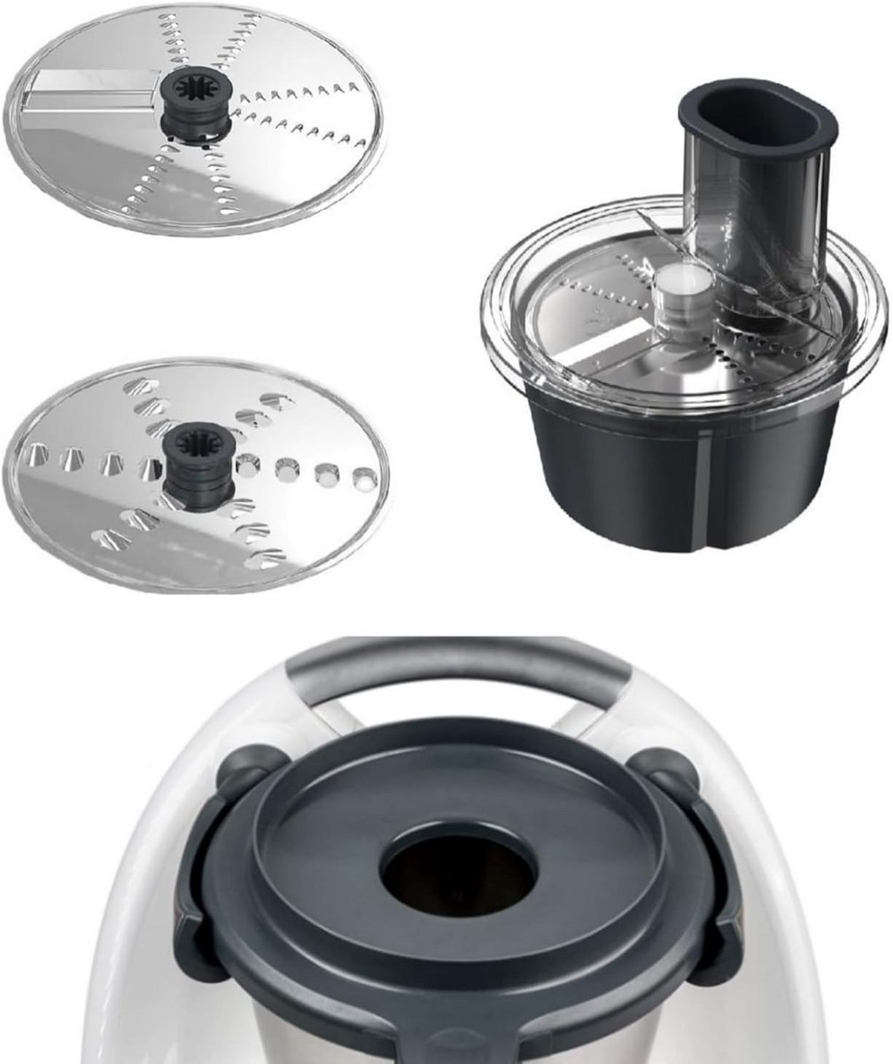 Keukenmachine Accessoire - Snijschijf Raspen - Groenten Snijden - Specifiek Ontwerp - 25cm Breed - Wit