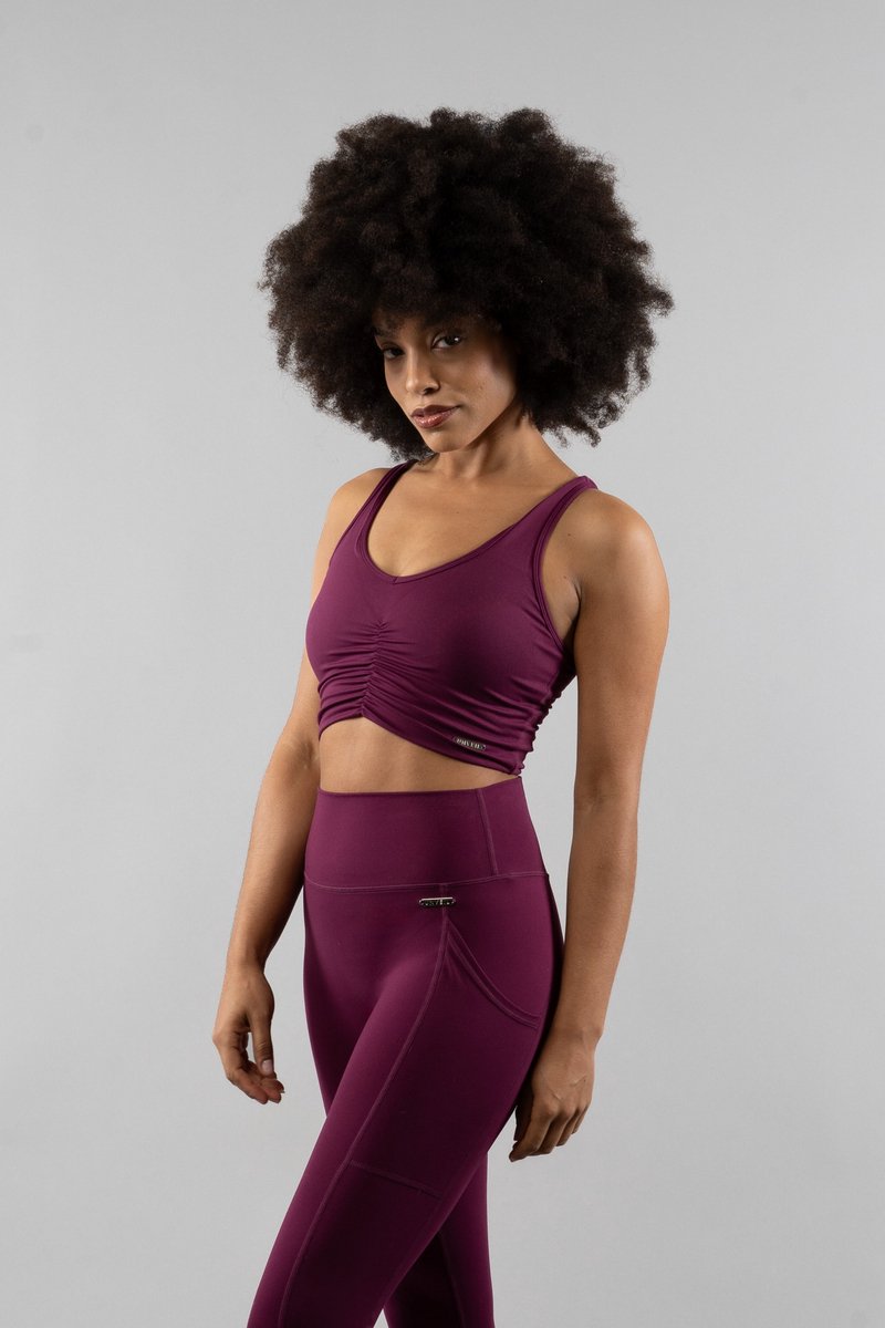 Unveil Active -Scrunched Top - Prune Purple XL