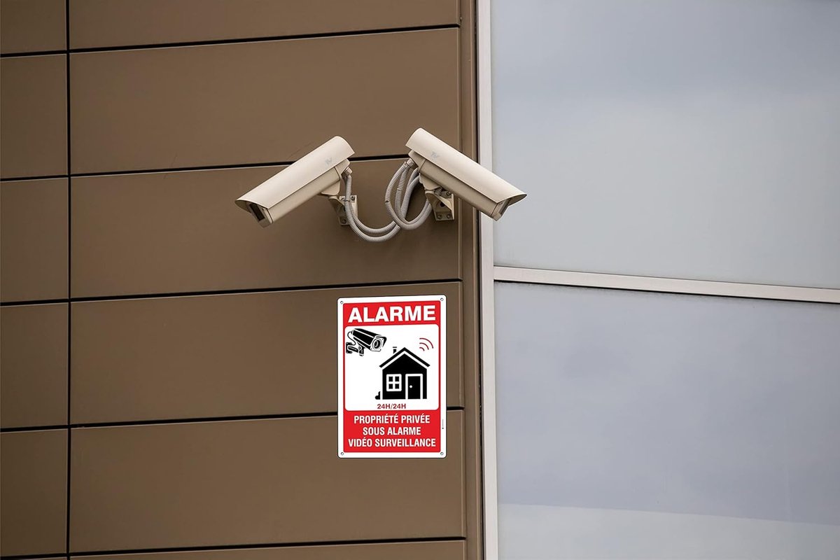 Veiligheidsbord - Waarschuwingsbord - Terrein Beveiligen - Aluminium 3mm dik - 15x20 cm
