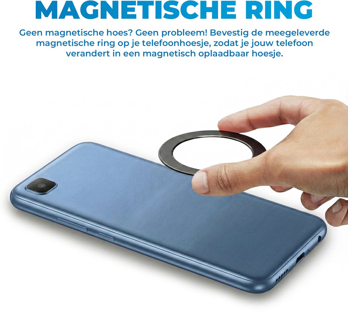 Draadloze Powerbank 10000mAh 20W Snellader Zwart - afbeelding 2