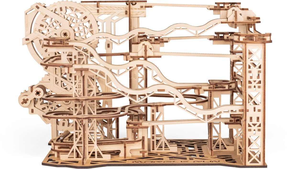 Eco Wood Art Modelbouwpakket Marble Run - 3D Puzzel - Miniatuur Bouwpakket Volwassenen - DIY - Knutselen - Hout