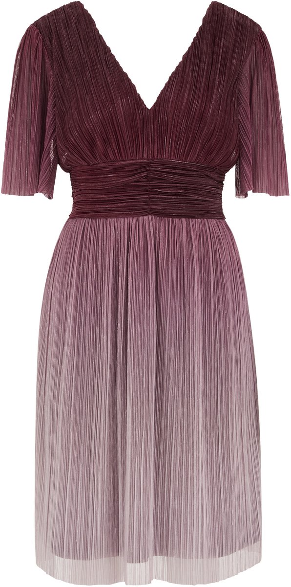 WE Fashion Dames plisséjurk met glittergaren
