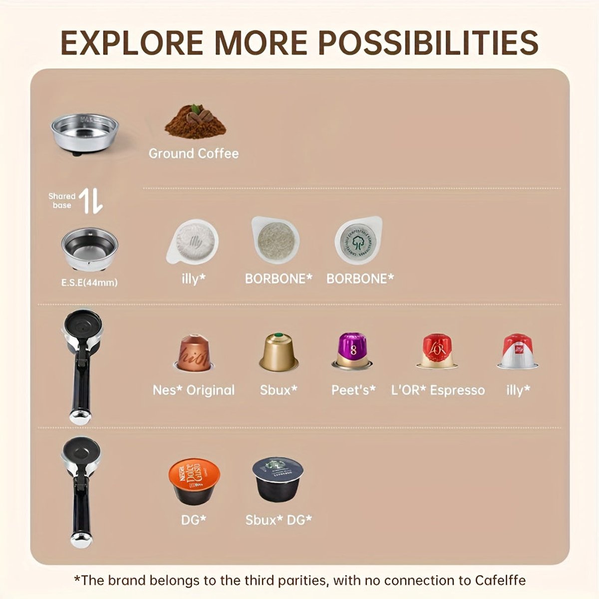 Corvance Espressomachine 19 Bar Pompdruk met Afneembare - afbeelding 3