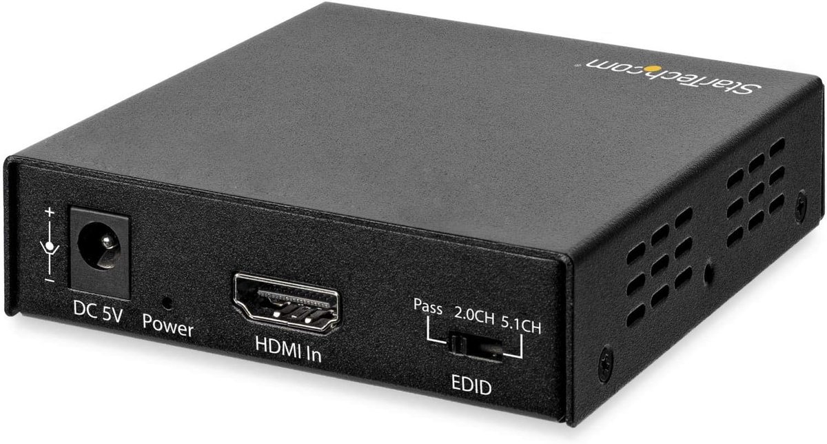 Audio Extractor - Audio De-embedder - 4K Video Audio - HDR Ondersteuning - 8.99 x 8 cm - Zwart