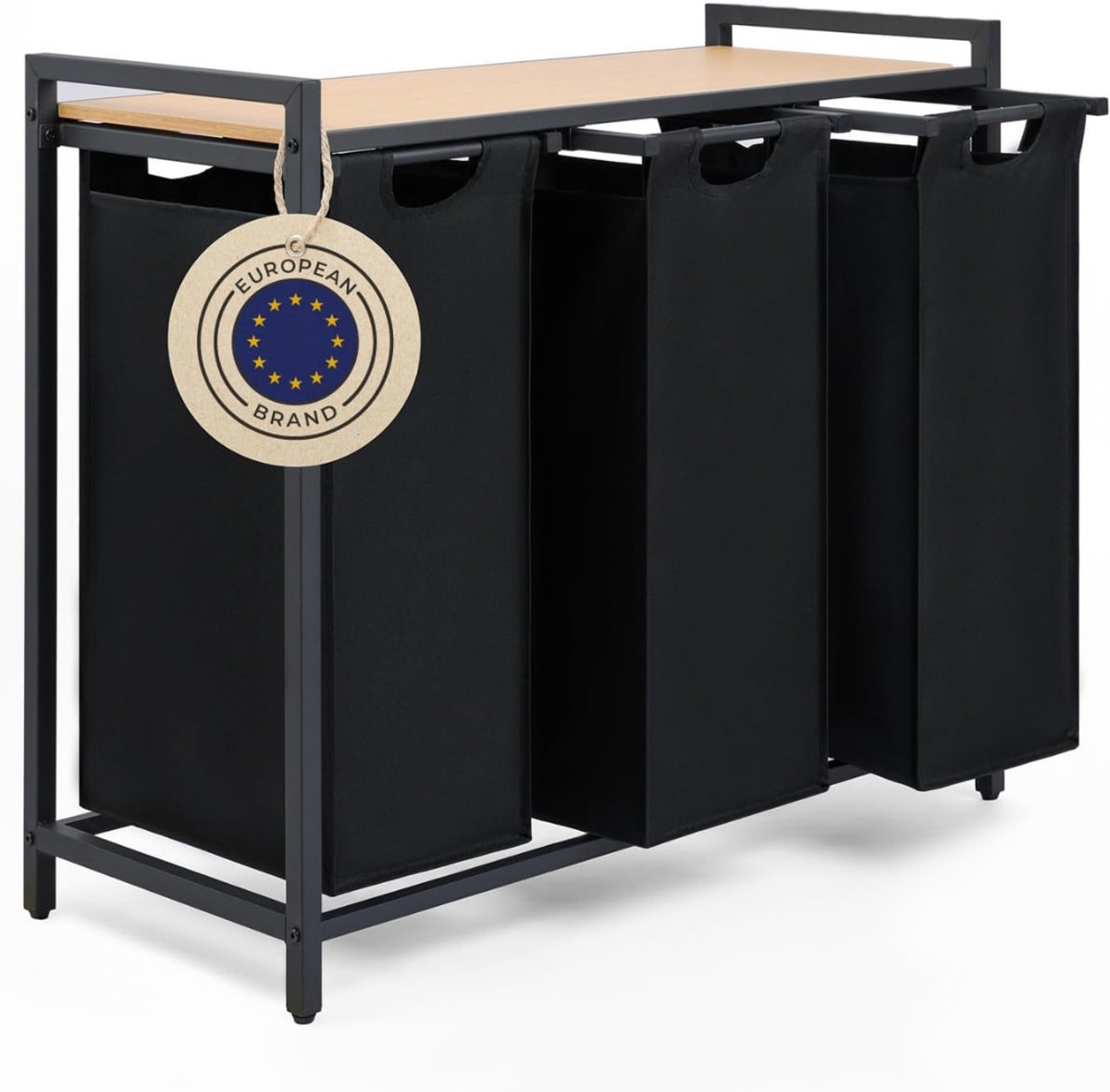 CLVP® Wasmand 3 Vakken – Wassorteerder Uitschuifbaar – Was Organizer – Premium