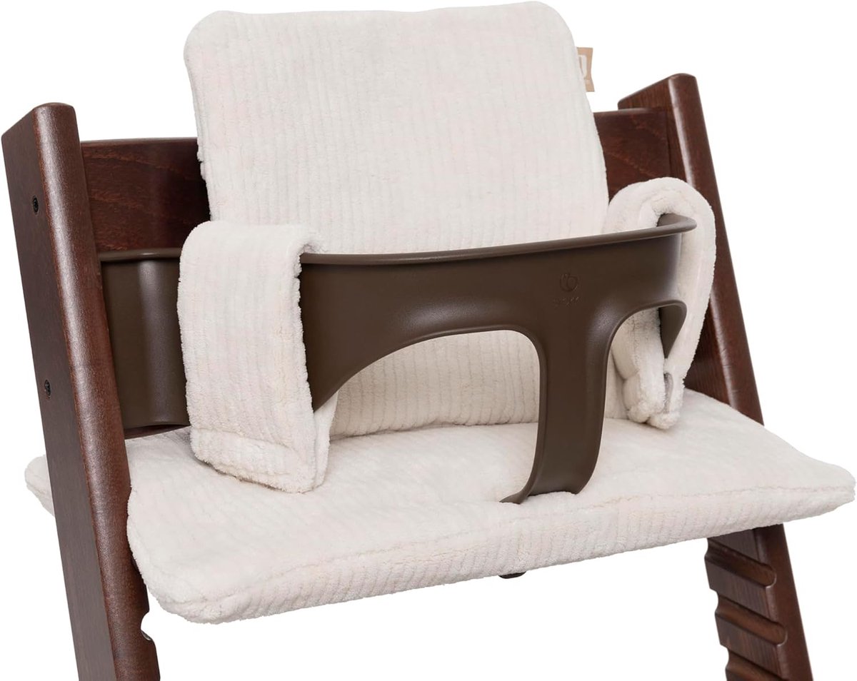Stoelverkleiner - Kinderstoel Kussen - Comfortabel Eten - Extra Zachte Voering - 27 x 45 cm - Oatmeal