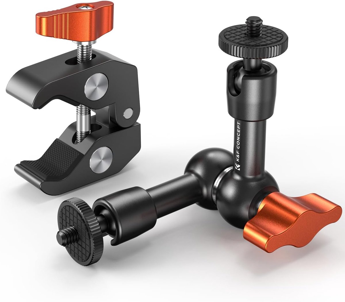 Verstelbare Arm - Flexibele Houder - Camera Stabilisatie - Dubbele Kogelkop - 6 Inch - Oranje