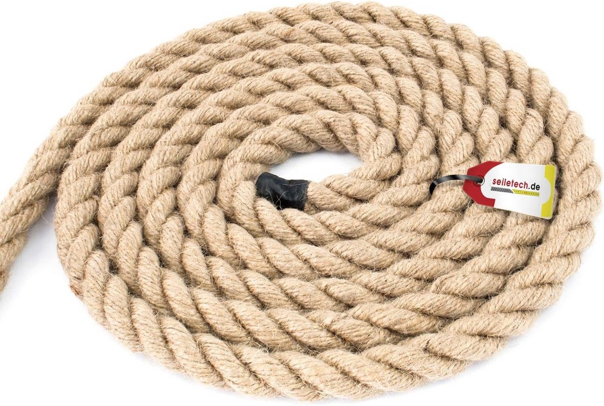 Jute Touw - Natuurlijk Vezel Touw - Decoratie & Klussen - Duurzaam Gedraaid Garen - 10 Meter 18 mm
