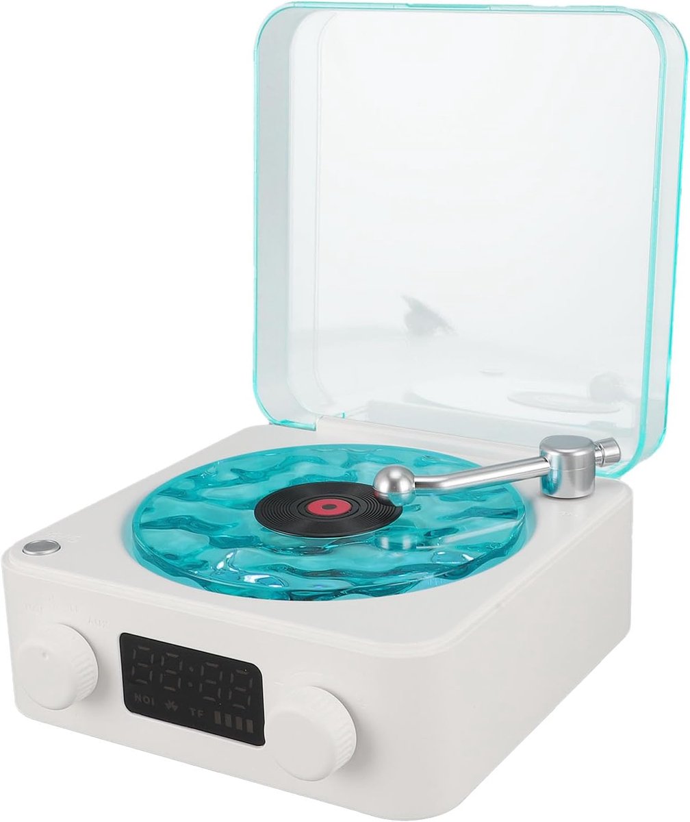 Draadloze Luidspreker - Stereo Speaker - Ontspannen Sfeer - Platenspeler Design - 17x16x8 cm