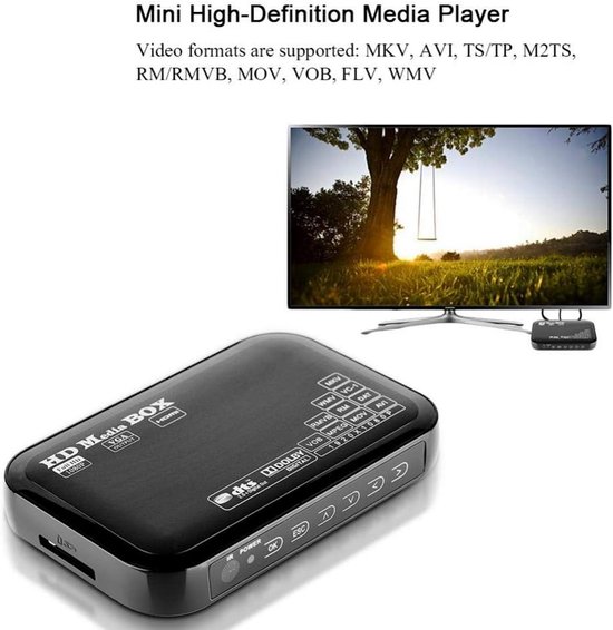 Videospeler Full HD - Mediabox 1080P - Films Kijken - Automatische Modus Detectie - 14.5 x 9.5 x 2 cm — afbeelding 5
