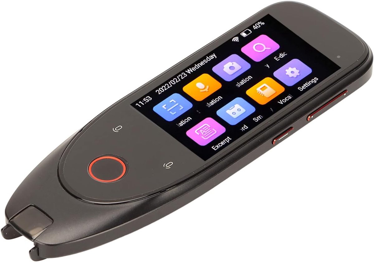 Vertaler Pen - Scan Pen Taal - Reizen Leren - 112 Talen Stem - 3 Inch Touchscreen - Zwart
