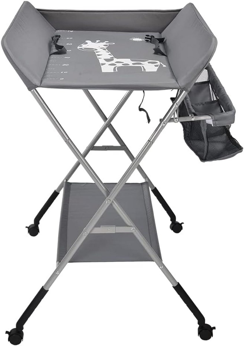 Opvouwbare Luiertafel met Ruime Opbergruimte en Veiligheidsgordel