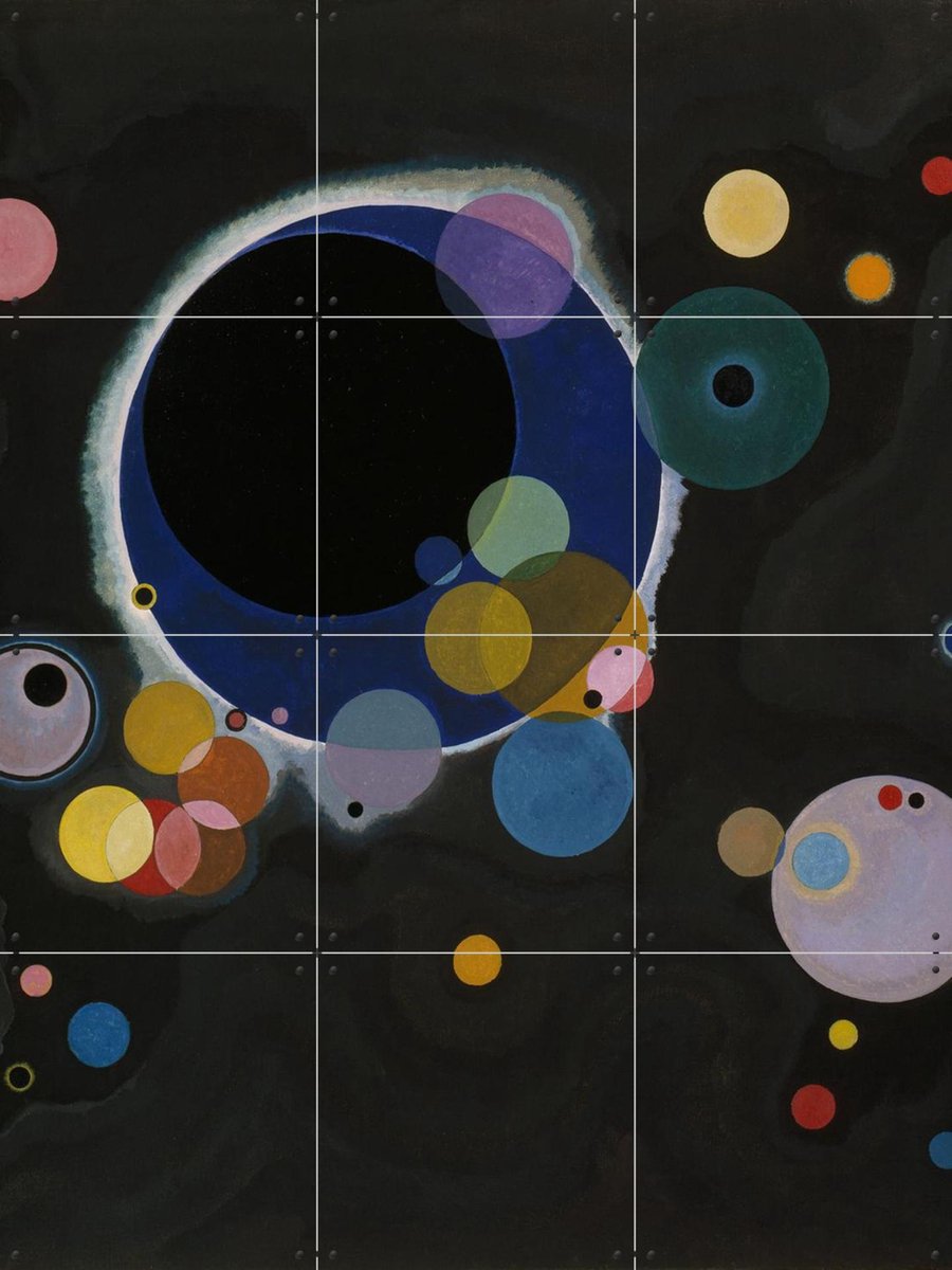 IXXI Several Circles, Kandinsky & Bridgeman Images - 60 x 80 cm - Gratis ophangtool - Grote wanddecoratie en posters - Klassiek, Abstract