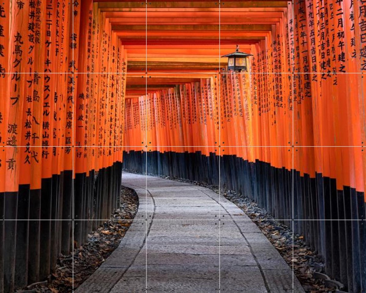 IXXI Red Torii Gates Kyoto - Japan, Jan Becke - 100 x 80 cm - Gratis ophangtool - Grote wanddecoratie en posters - Fotografie, Mancave