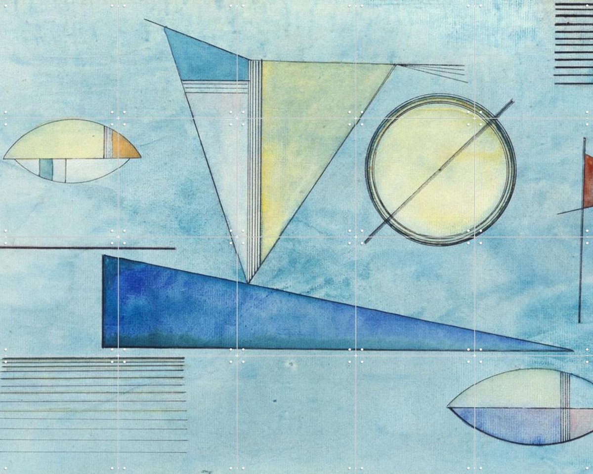IXXI Dunst, Kandinsky & Bridgeman Images - 100 x 80 cm - Gratis ophangtool - Grote wanddecoratie en posters - Abstract, Klassiek,