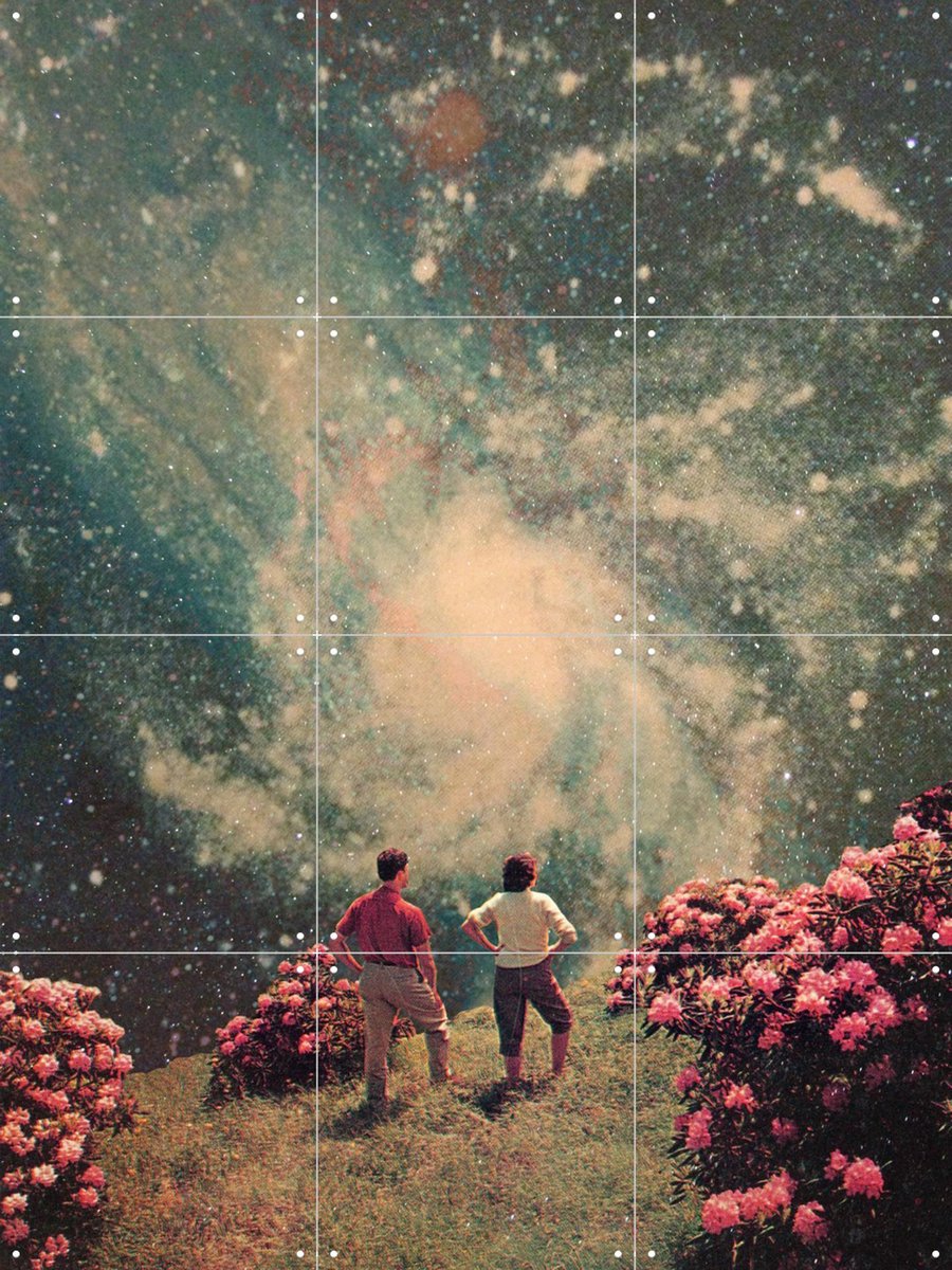 IXXI There will be Light in the End, Frank Moth - 60 x 80 cm - Gratis ophangtool - Grote wanddecoratie en posters - Collage, Kleurrijk, Surrealisme