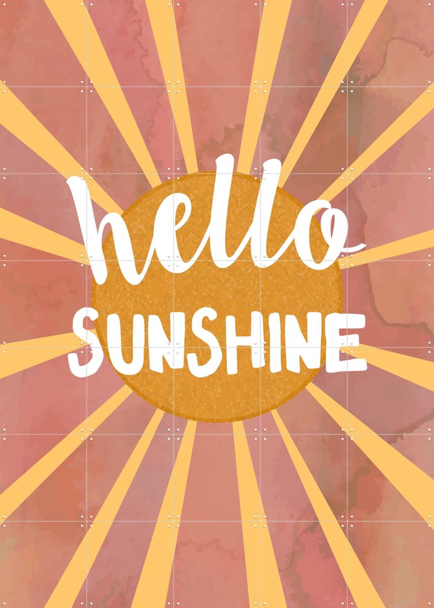 IXXI Hello Sunshine, EMELIEmaria & Various - 100 x 140 cm - Gratis ophangtool - Grote wanddecoratie en posters Kinderkamer, Kinderen