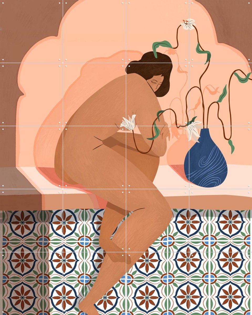 IXXI Talking Plant, Arty Guava - 80 x 100 cm - Gratis ophangtool - Grote wanddecoratie en posters - Grafisch Ontwerp, Decoratieve kunsten, Speels