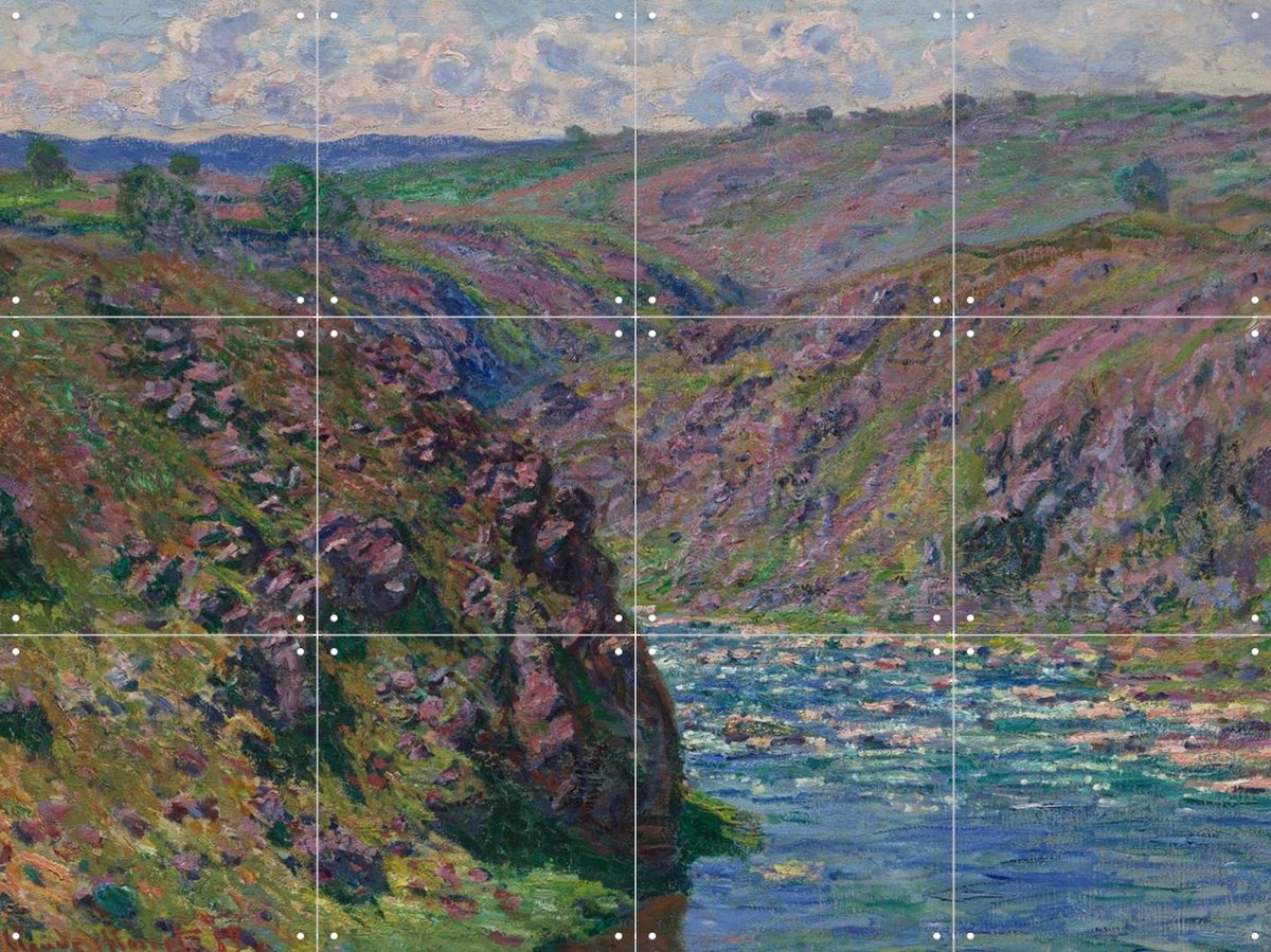 IXXI Valley of the Creuse (Sunlight Effect), Claude Monet & Museum of Fine Arts Boston - 80 x 60 cm - Gratis ophangtool - Grote wanddecoratie en