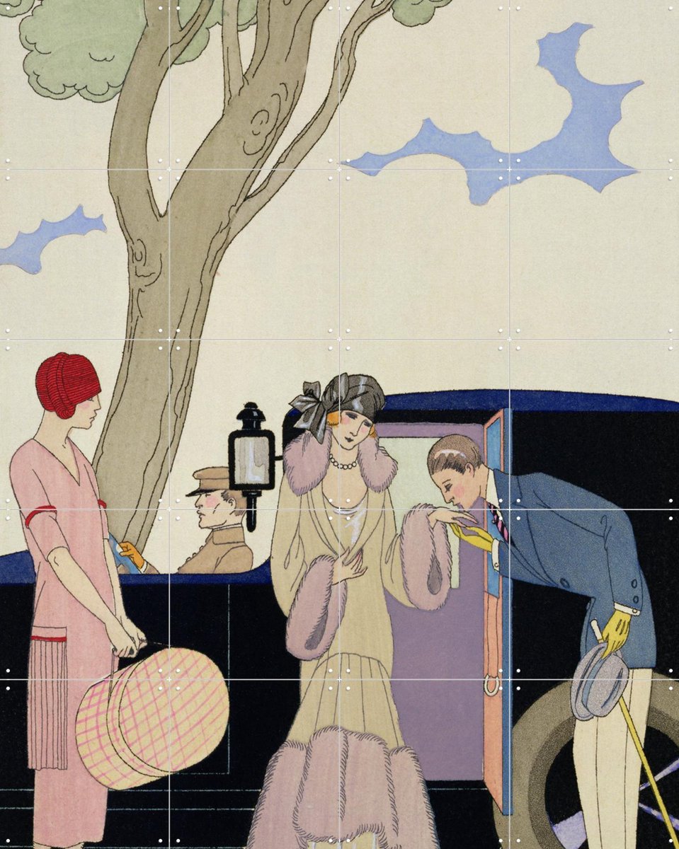 IXXI Envy 1914, Bridgeman Images - 80 x 100 cm - Gratis ophangtool - Grote wanddecoratie en posters - Art Deco, Illustraties, Vintage, Gang
