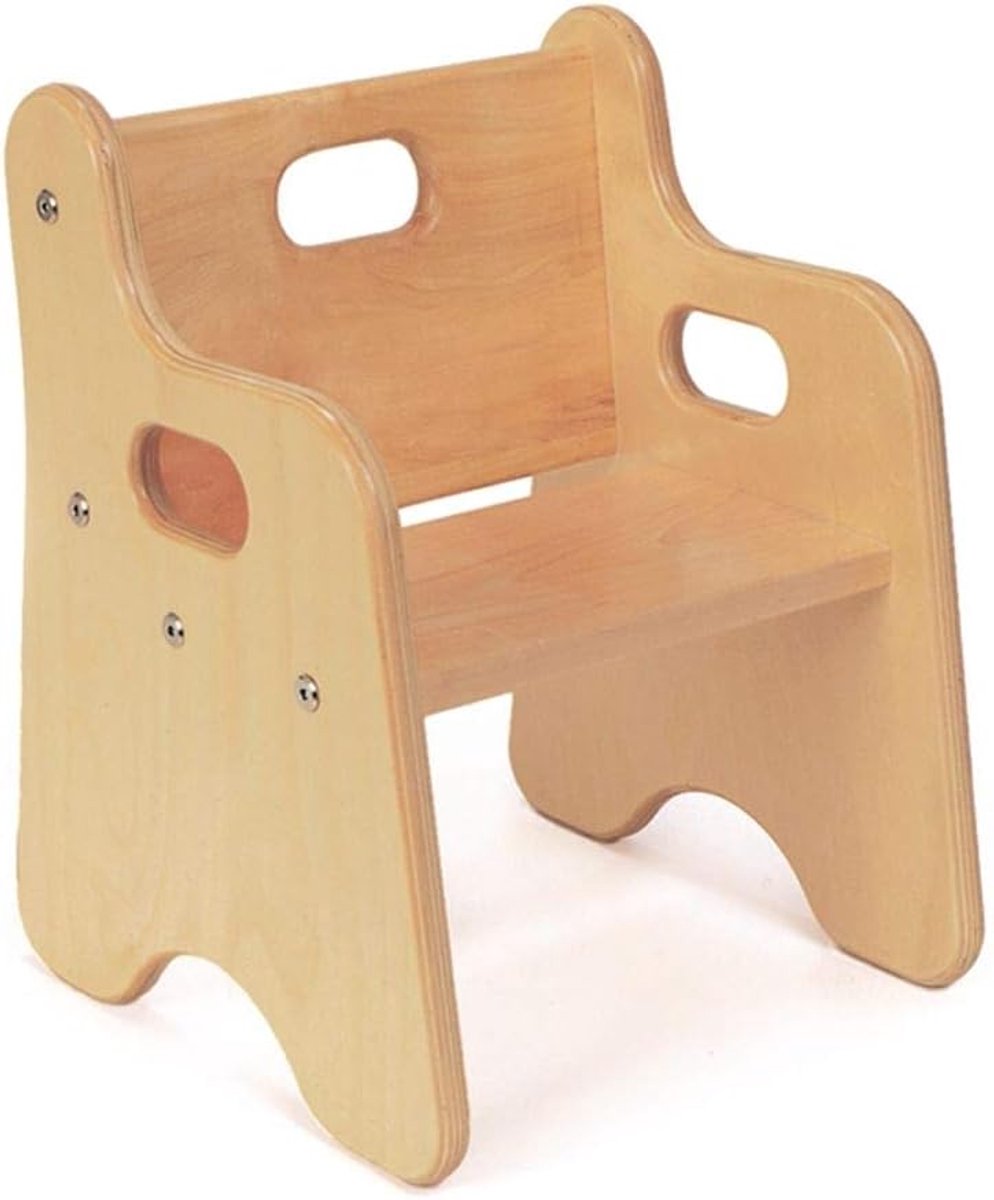 Duurzame Houten Peuterstoel met 8 Inch Zithoogte - Perfect voor Kinderen