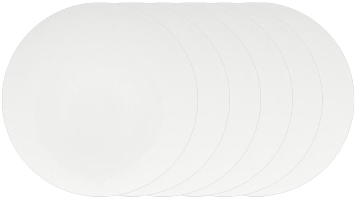 vtwonen Ontbijtborden - Serviesset - Wit - Borden - Bordenset van 6 - 23cm