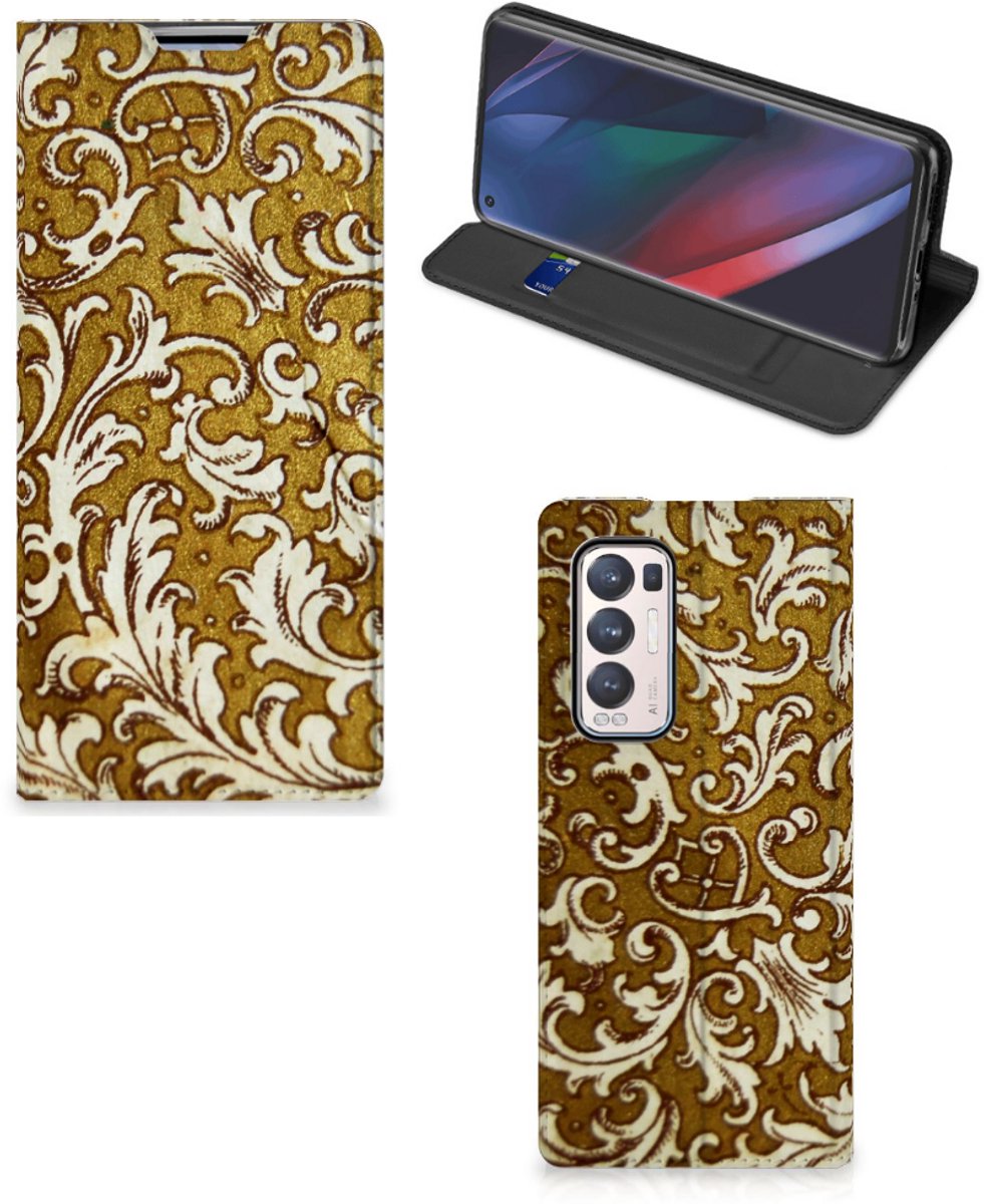 Telefoon Hoesje OPPO Find X3 Neo Barok Goud