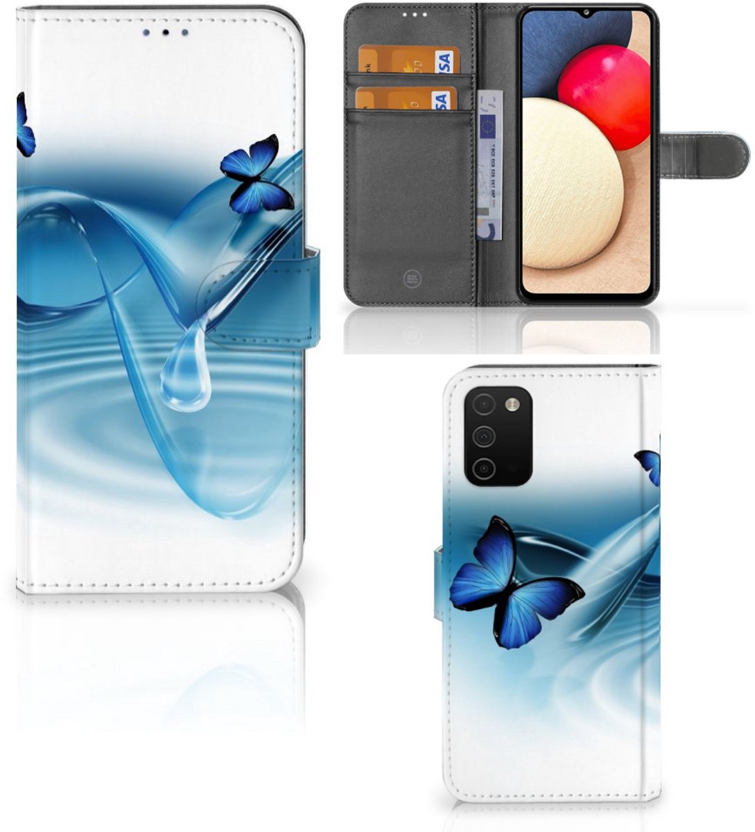 Samsung Galaxy A03s Telefoonhoesje met Pasjes Vlinders