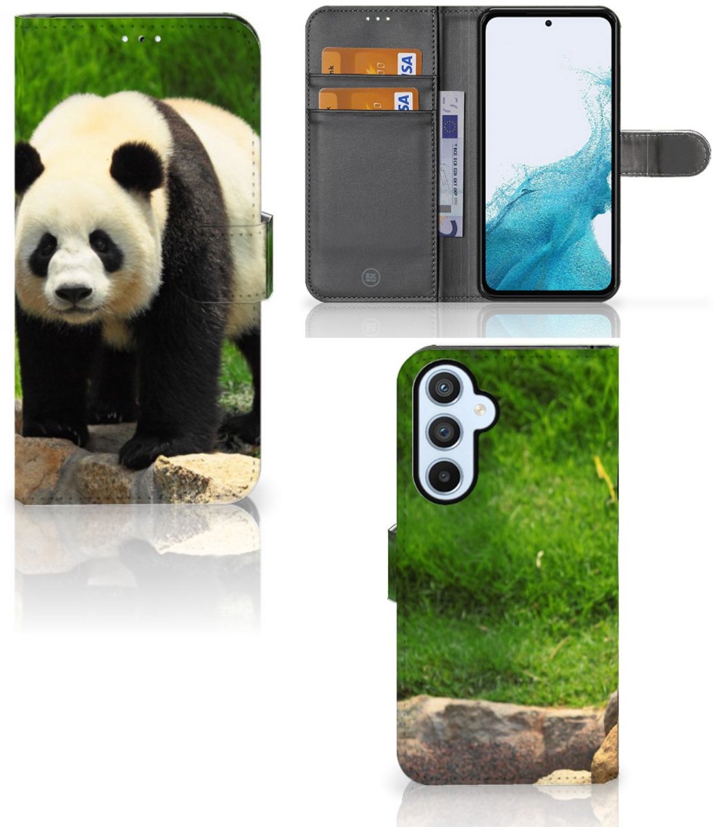 Samsung Galaxy A54 5G Telefoonhoesje met Pasjes Panda