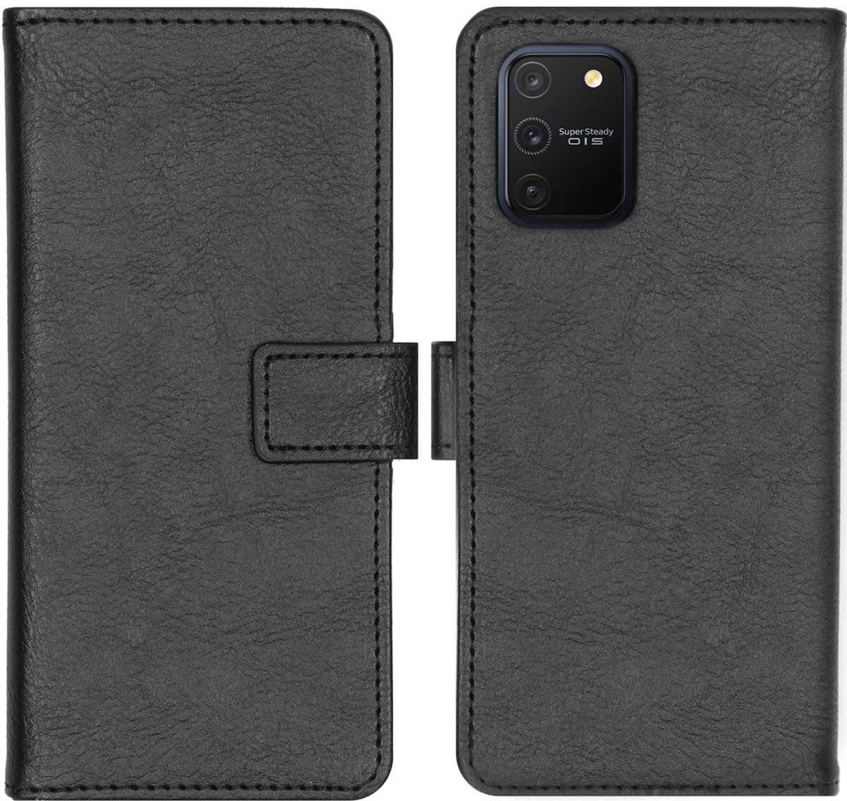 imoshion Hoesje - Geschikt voor Samsung Galaxy S10 Lite - Luxe Bookcase - Zwart
